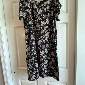 Women plus Harlow Black Puff Sleeve Midi Dress Casual